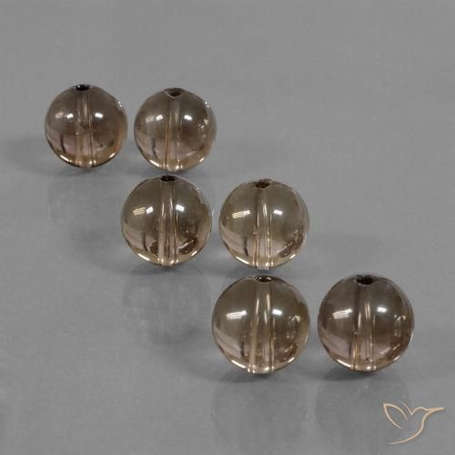 44.98 ct Drilled Sphere Smoky Quartz, 10.2 mm From Brazil, Photo A
