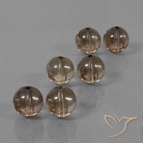 44.98 ctw Brown Smoky Quartz Stones, Natural Smoky Quartz in Drilled Sphere Shape for Sale