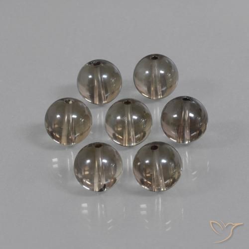 52.98ctw Natural Black Brown Smoky Quartz, Sphere / Ball, Transparent