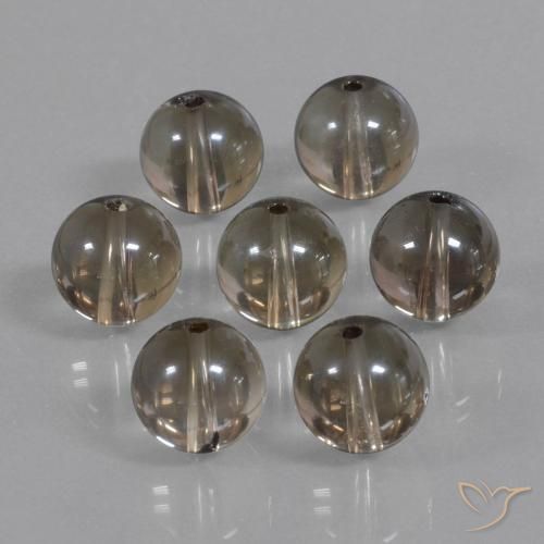 52.98 ctw Brown Smoky Quartz Stones, Natural Smoky Quartz in Drilled Sphere Shape for Sale