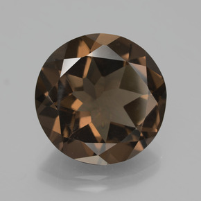 Medium Brown Smoky Quartz Gem - 7.3ct Round Facet (ID: 426890)