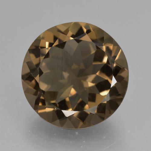 Medium-Light Brown Smoky Quartz Gem - 9.9ct Round Facet (ID: 426899)