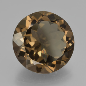 9.93 ct Brown Smoky Quartz Stone, Natural Smoky Quartz in Round Facet Shape for Sale