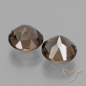 Smoky Quartz Gemstones in 8 mm (calibrated) Size for Sale, Smoky Quartz Stones in Medium Brown Color