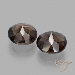 Smoky Quartz Gemstones in 8 mm (calibrated) Size for Sale, Smoky Quartz Stones in Dark Blue Color
