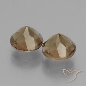 Smoky Quartz Gemstones in 8 mm (calibrated) Size for Sale, Smoky Quartz Stones in Gingerbread Brown Color