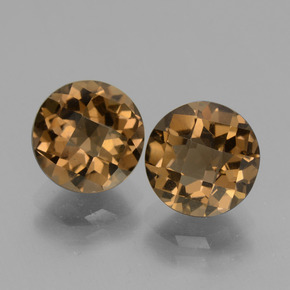 1.8ct Round Checkerboard Brown Smoky Quartz Gem for sale 1.8ct Round Checkerboard Brown Smoky Quartz Gem (ID: 428087)