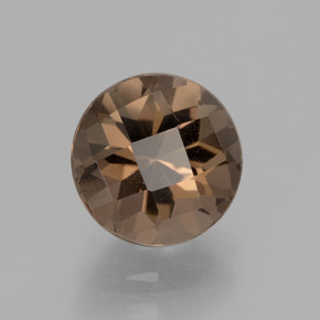 1.98 ct Brown Smoky Quartz Stone, Natural Smoky Quartz in Round Checkerboard Shape for Sale