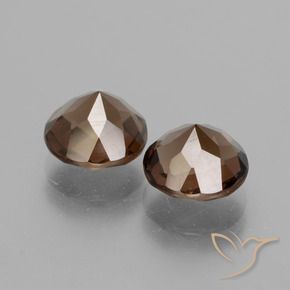 Smoky Quartz Gemstones in 8 mm (calibrated) Size for Sale, Smoky Quartz Stones in Medium Brown Color