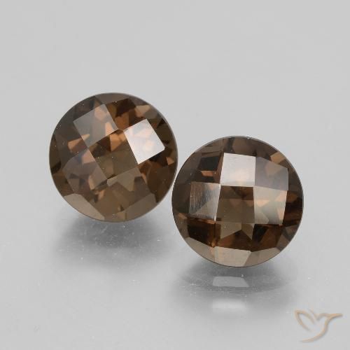 3.62ctw Natural Medium Brown Smoky Quartz, Round, VS