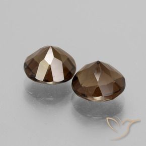 Smoky Quartz Gemstones in 8 mm (calibrated) Size for Sale, Smoky Quartz Stones in Medium Brown Color