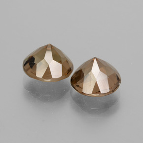 Smoky Quartz Gemstones in 8 mm (calibrated) Size for Sale, Smoky Quartz Stones in Chocolate Brown Color