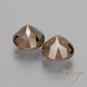 Smoky Quartz Gemstones in 8 mm (calibrated) Size for Sale, Smoky Quartz Stones in Medium Brown Color