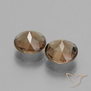 Smoky Quartz Gemstones in 8 mm (calibrated) Size for Sale, Smoky Quartz Stones in Medium Brown Color