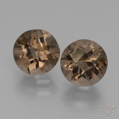3.84ctw Natural Hickory Brown Smoky Quartz, Round, VS