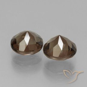 Smoky Quartz Gemstones in 8 mm (calibrated) Size for Sale, Smoky Quartz Stones in Warm Brown Color