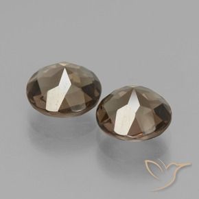 Smoky Quartz Gemstones in 8 mm (calibrated) Size for Sale, Smoky Quartz Stones in Warm Brown Color