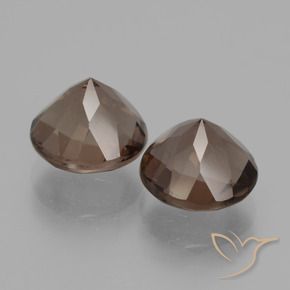 Smoky Quartz Gemstones in 8 mm (calibrated) Size for Sale, Smoky Quartz Stones in Medium Brown Color