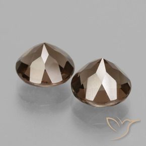 Smoky Quartz Gemstones in 8 mm (calibrated) Size for Sale, Smoky Quartz Stones in Medium Brown Color