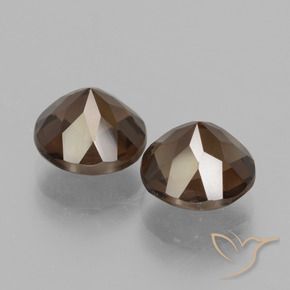 Smoky Quartz Gemstones in 8 mm (calibrated) Size for Sale, Smoky Quartz Stones in Medium Brown Color