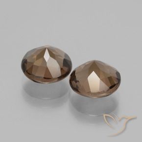 Smoky Quartz Gemstones in 8 mm (calibrated) Size for Sale, Smoky Quartz Stones in Medium Brown Color