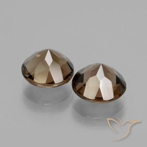 Smoky Quartz Gemstones in 8 mm (calibrated) Size for Sale, Smoky Quartz Stones in Medium Brown Color