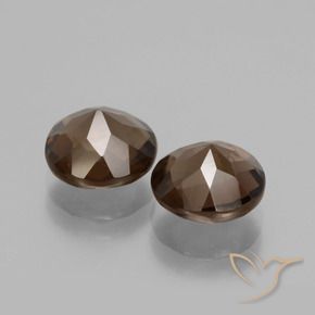 Smoky Quartz Gemstones in 8 mm (calibrated) Size for Sale, Smoky Quartz Stones in Medium Brown Color