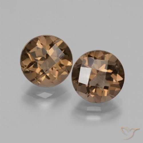3.78ctw Natural Chocolate Brown Smoky Quartz, Round, VS