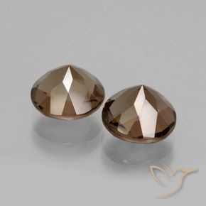 Smoky Quartz Gemstones in 8 mm (calibrated) Size for Sale, Smoky Quartz Stones in Chocolate Brown Color