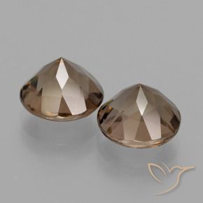 Smoky Quartz Gemstones in 8 mm (calibrated) Size for Sale, Smoky Quartz Stones in Brown Color