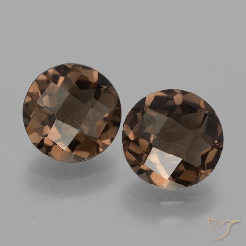 3.30ctw Natural Hickory Brown Smoky Quartz, Round, VS