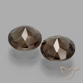 Smoky Quartz Gemstones in 8 mm (calibrated) Size for Sale, Smoky Quartz Stones in Hickory Brown Color