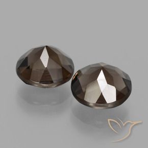 Smoky Quartz Gemstones in 8 mm (calibrated) Size for Sale, Smoky Quartz Stones in Medium Brown Color