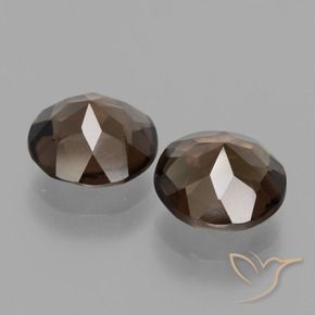 Smoky Quartz Gemstones in 8 mm (calibrated) Size for Sale, Smoky Quartz Stones in Hickory Brown Color