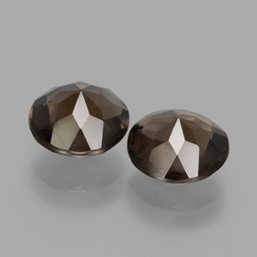 Smoky Quartz Gemstones in 8 mm (calibrated) Size for Sale, Smoky Quartz Stones in Medium Brown Color