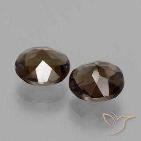 Smoky Quartz Gemstones in 8 mm (calibrated) Size for Sale, Smoky Quartz Stones in Hickory Brown Color