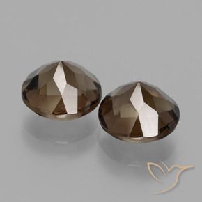 Smoky Quartz Gemstones in 8 mm (calibrated) Size for Sale, Smoky Quartz Stones in Hickory Brown Color