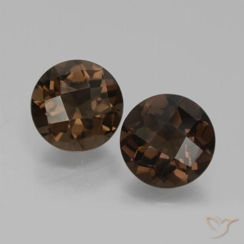3.62ctw Natural Dark Blue Smoky Quartz, Round, VS
