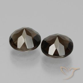 Smoky Quartz Gemstones in 8 mm (calibrated) Size for Sale, Smoky Quartz Stones in Dark Blue Color