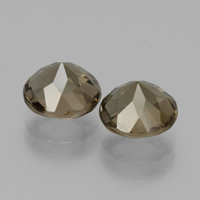 Smoky Quartz Gemstones in 8 mm (calibrated) Size for Sale, Smoky Quartz Stones in Brown Color