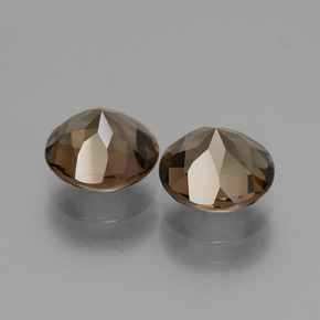 Smoky Quartz Gemstones in 8 mm (calibrated) Size for Sale, Smoky Quartz Stones in Brown Color