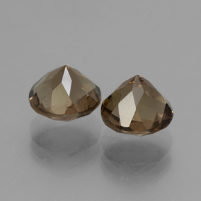 Smoky Quartz Gemstones in 8 mm (calibrated) Size for Sale, Smoky Quartz Stones in Warm Brown Color