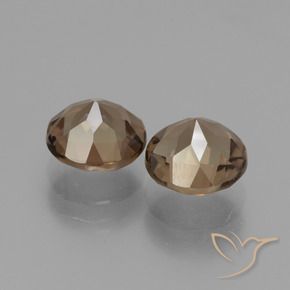 Smoky Quartz Gemstones in 8 mm (calibrated) Size for Sale, Smoky Quartz Stones in Chocolate Brown Color