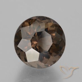 5.57 ct Brown Smoky Quartz Stone, Natural Smoky Quartz in Round Petal Cut Shape for Sale