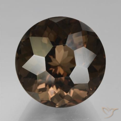 10.75ct Natural Chocolate Brown Smoky Quartz, Round, VVS