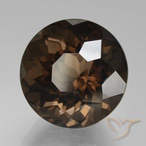 10.75 ct Brown Smoky Quartz Stone, Natural Smoky Quartz in Round Petal Cut Shape for Sale