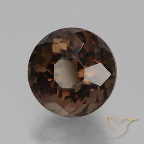 10.68 ct Brown Smoky Quartz Stone, Natural Smoky Quartz in Round Petal Cut Shape for Sale