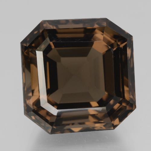 Quartz Fumé Brun asscher cut 12,9 x 12,8mm du Brésil, poids de 11,25 ct, pierre gemme naturelle Non traité de pureté vvs, 1 pièce Quartz Fumé, couleur : Bleu foncé, dureté de Mohs de 7 convient aux bijoux de tous les jours, pierre de sagesse, Photo A