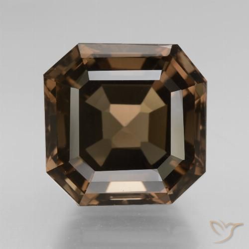 7.94ct Natural Dark Brown Smoky Quartz, Emerald Cut, VVS