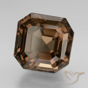 7.94 ct Brown Smoky Quartz Stone, Natural Smoky Quartz in Asscher Cut Shape for Sale